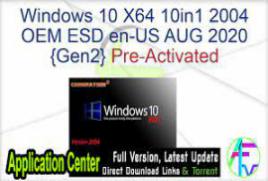 Windows 10 X64 10in1 2004 OEM ESD en-US JULY 2020 {Gen2}